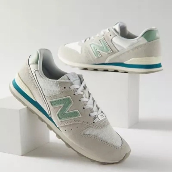 New Balance Shoes - New Balance Gray and Aqua Sneakers